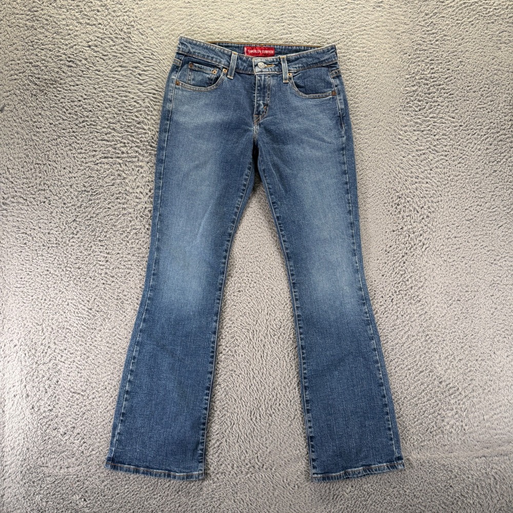 Vintage Levi's 518 Jeans Womens 5 Blue Cotton Denim Bootcut Leg Faded Stretch